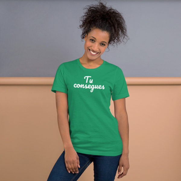 Camiseta unissex com mangas curtas- "Tu consegues!" - Image 5